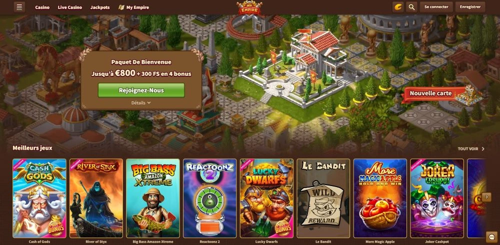 MyEmpire Casino Interface