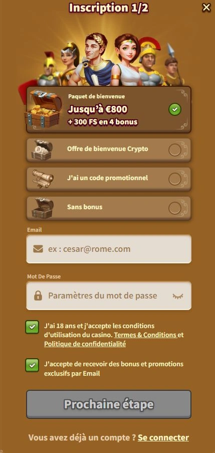 Connexion MyEmpire Casino